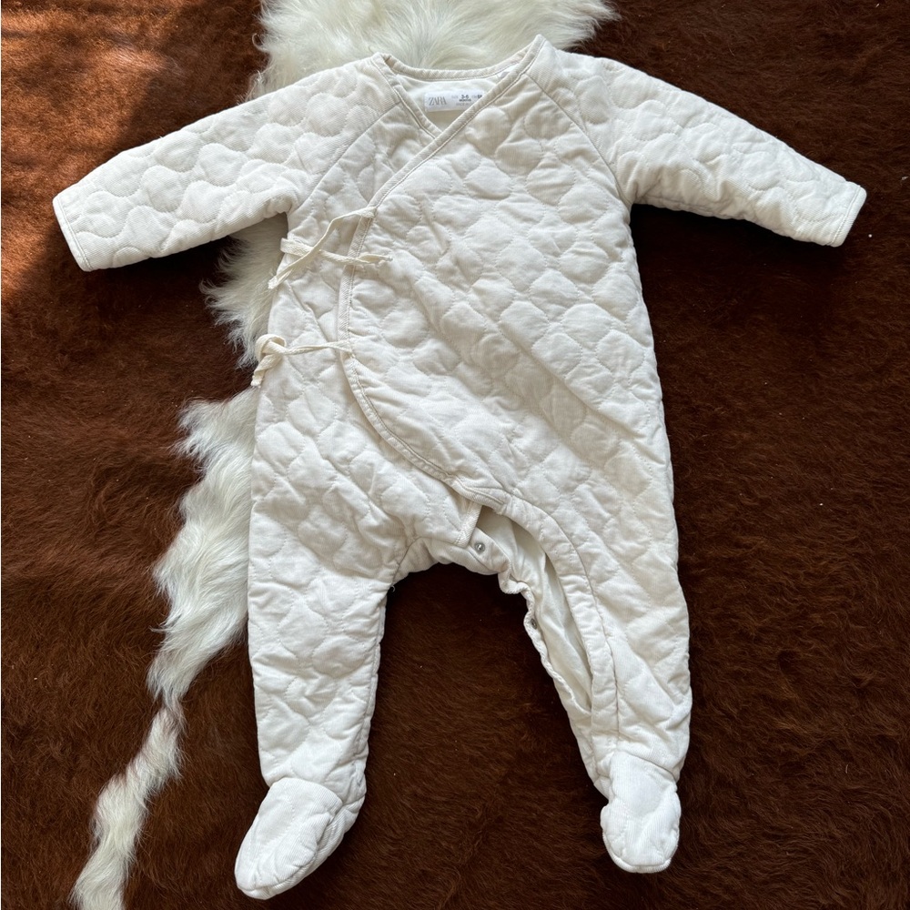 Zara Quilted Footed Romper